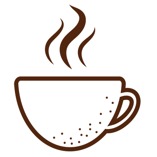icono taza café con aroma